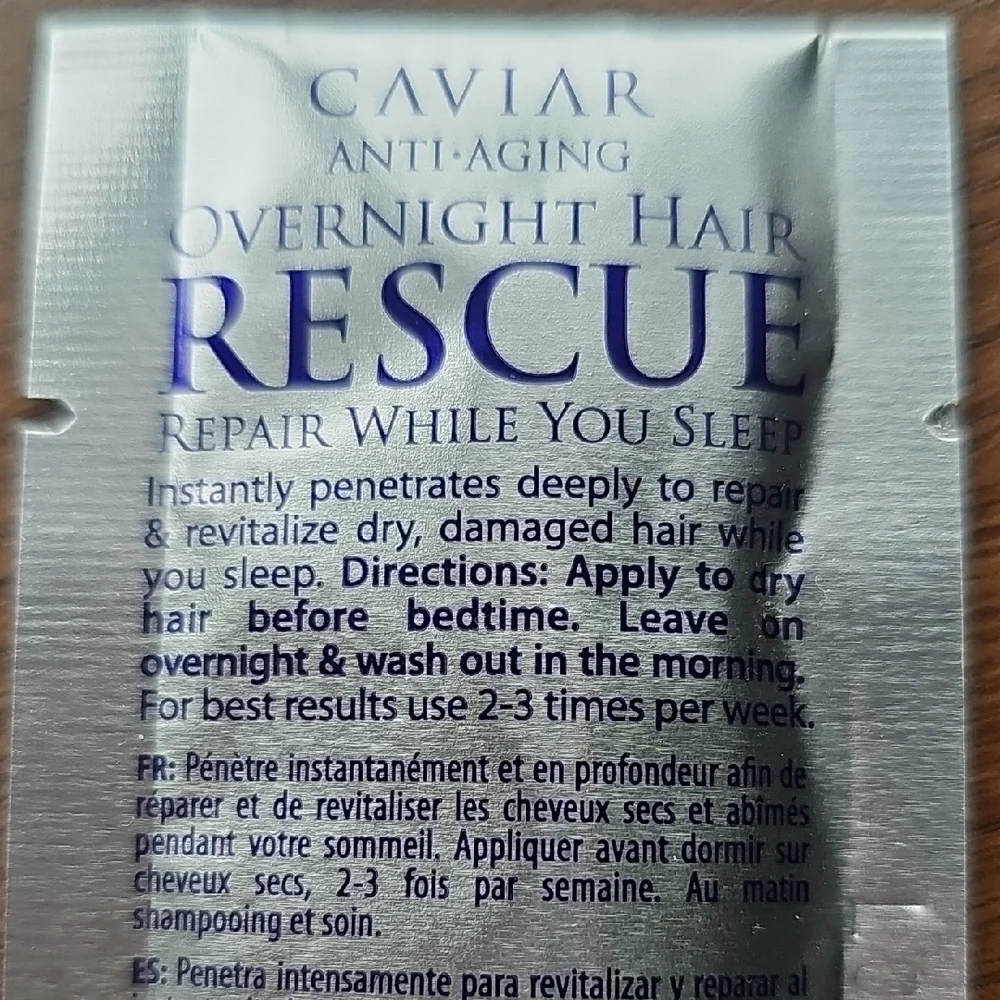 New Alterna Caviar Anti-Aging Overnight Hair Rescue Repair Sample Packets X 5